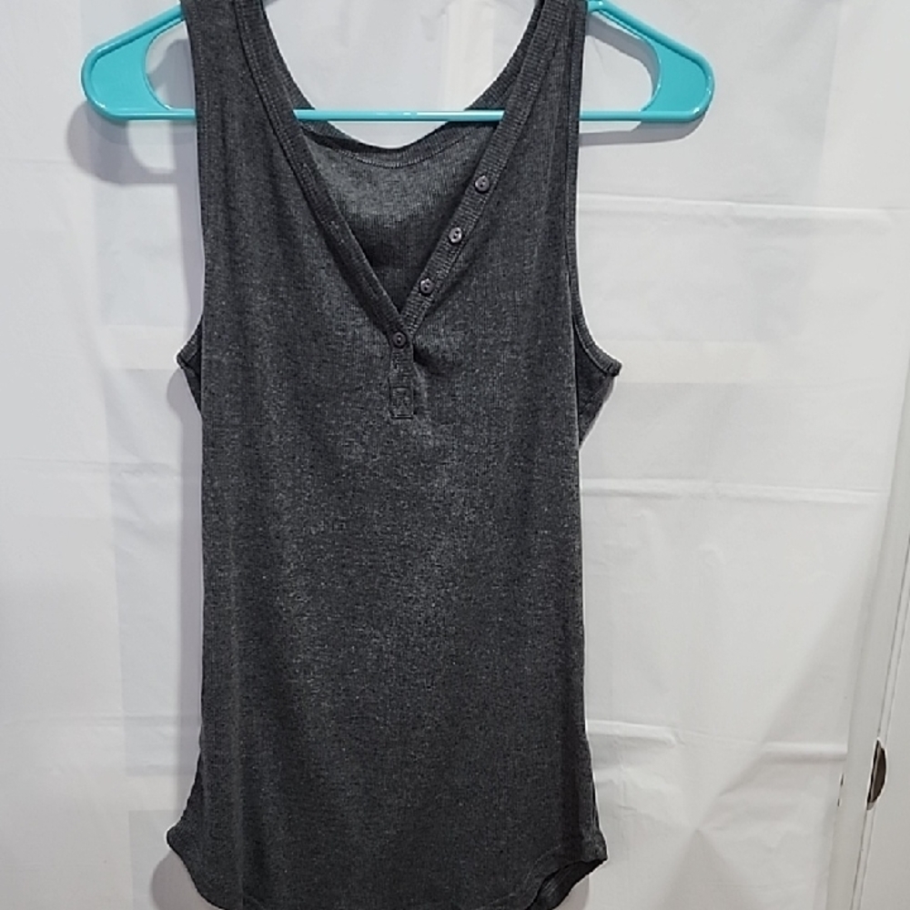 Charcoal Gray Sleeveless Top
